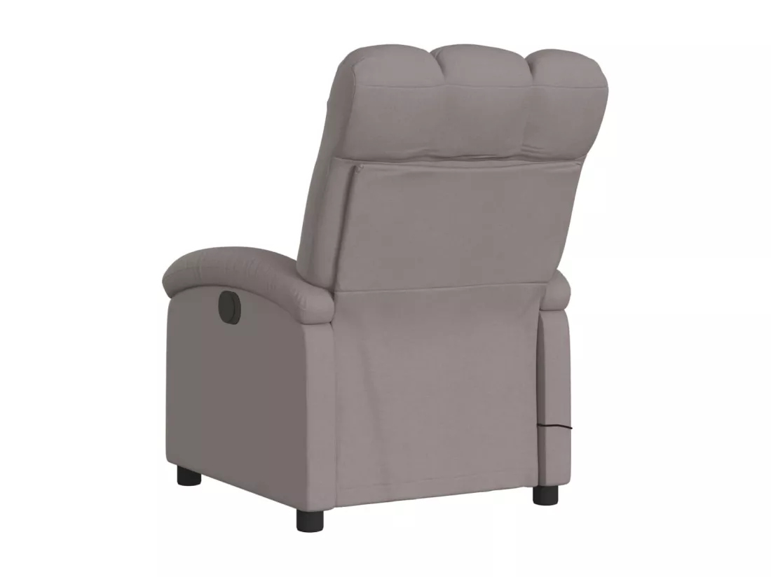 Fauteuil de massage inclinable électrique Taupe Tissu