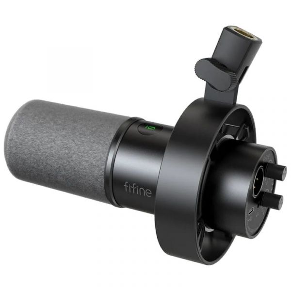 Fifine K688 USB Dynamic Preto Microfone para Gravação e Streaming no PC