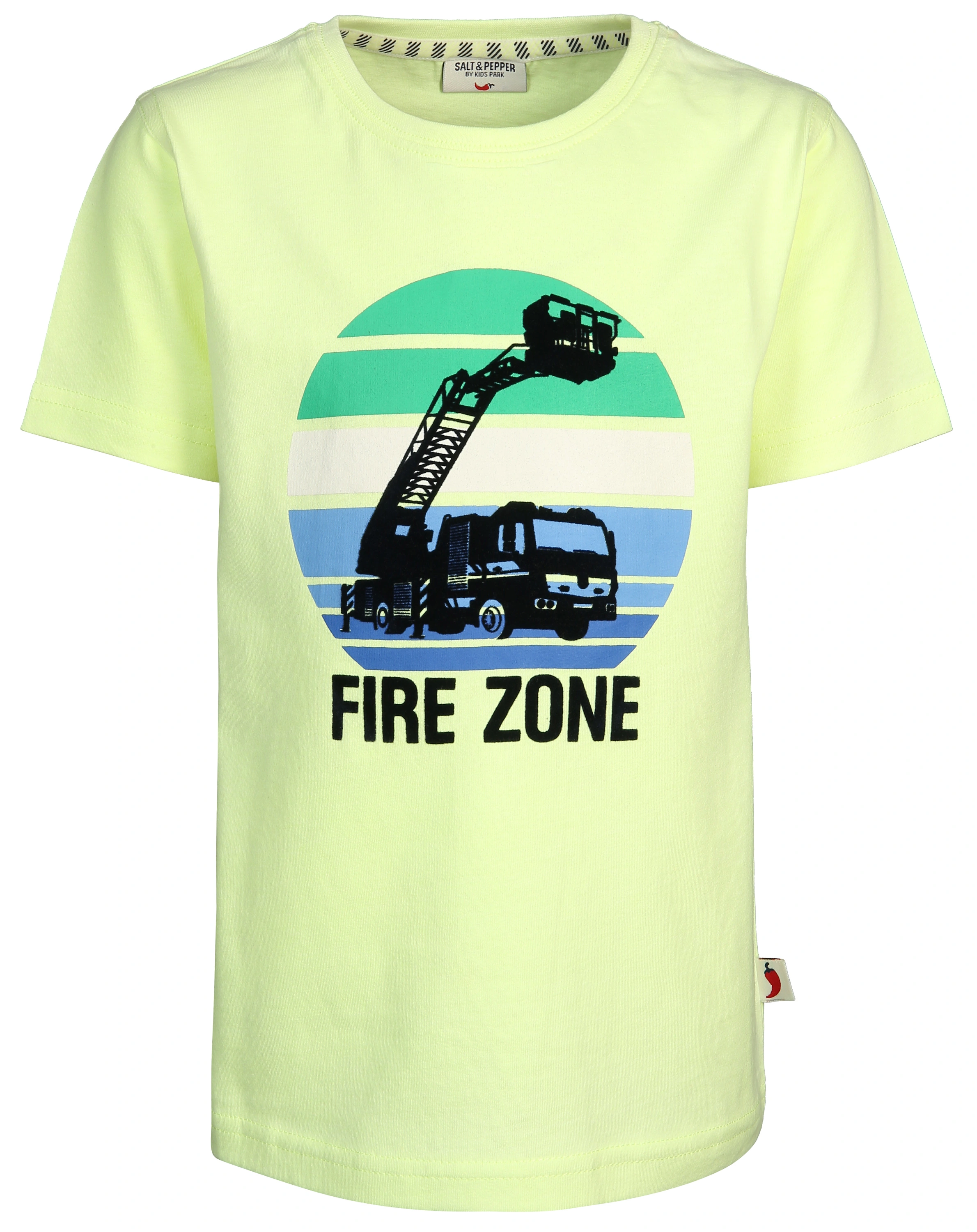 T-Shirt FIRE ZONE in neon yellow