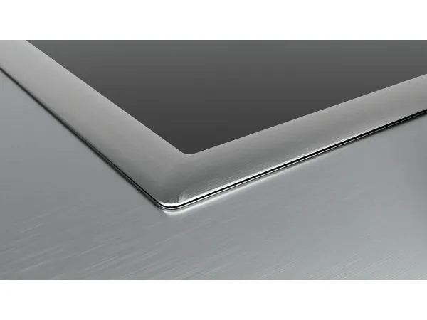 Siemens iQ300 ET645FNN1E - Keramisk kogeplade - 4 plader - Niche - bredde: 56 cm - dybde: 49 cm - med rustfrit stål-pynt - sort/rustfrit stål