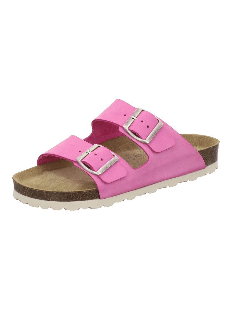 Pantoletten Damen Zweischnaller fuchsia