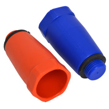 Sanivesk Bouwstop Kunststof Rood   Blauw 1/2