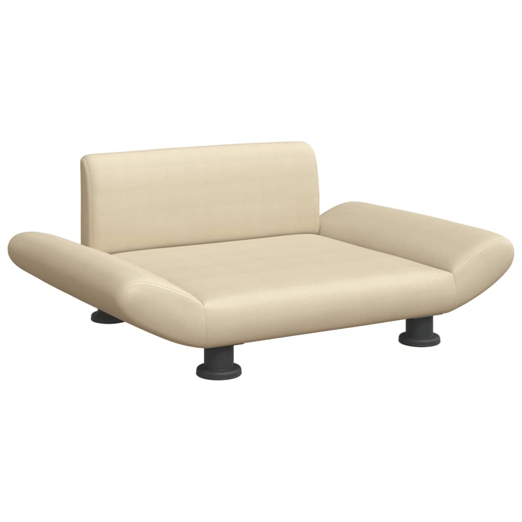 Cama para cães vidaXL em tecido creme, 70x45x28 cm