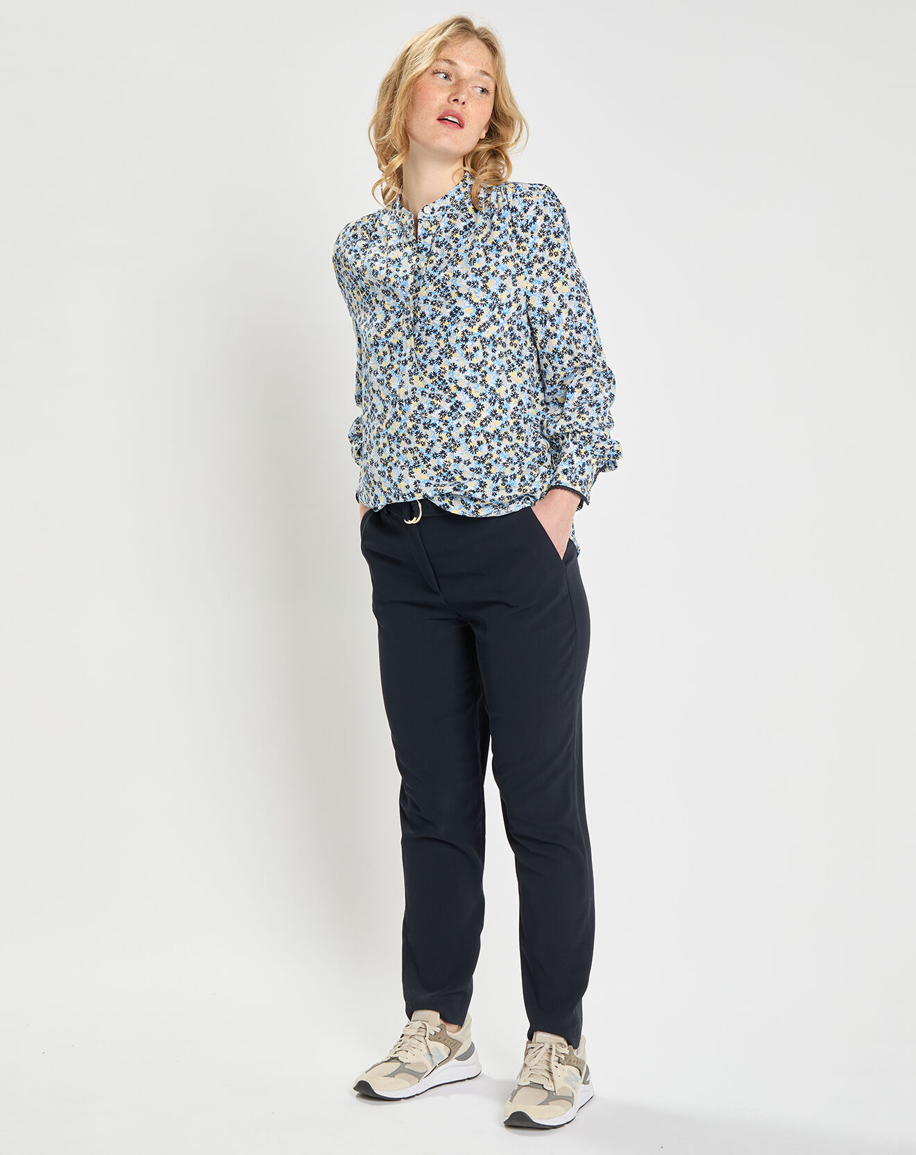 Tommy Hilfiger Blouse imprimée à fleurs bleu/jaune