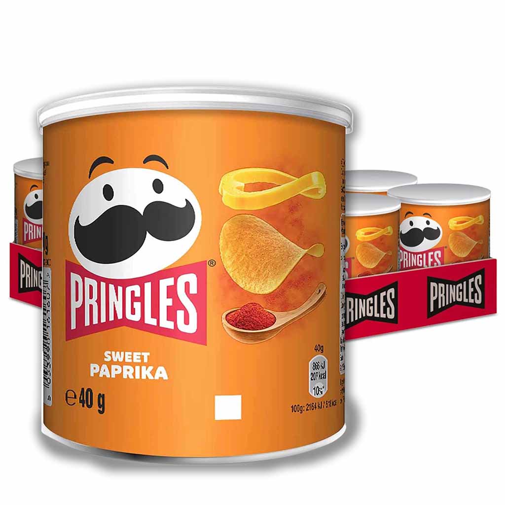 12x Pringles Sweet Paprika Snacksize á 40g=480g MHD:3.10.25