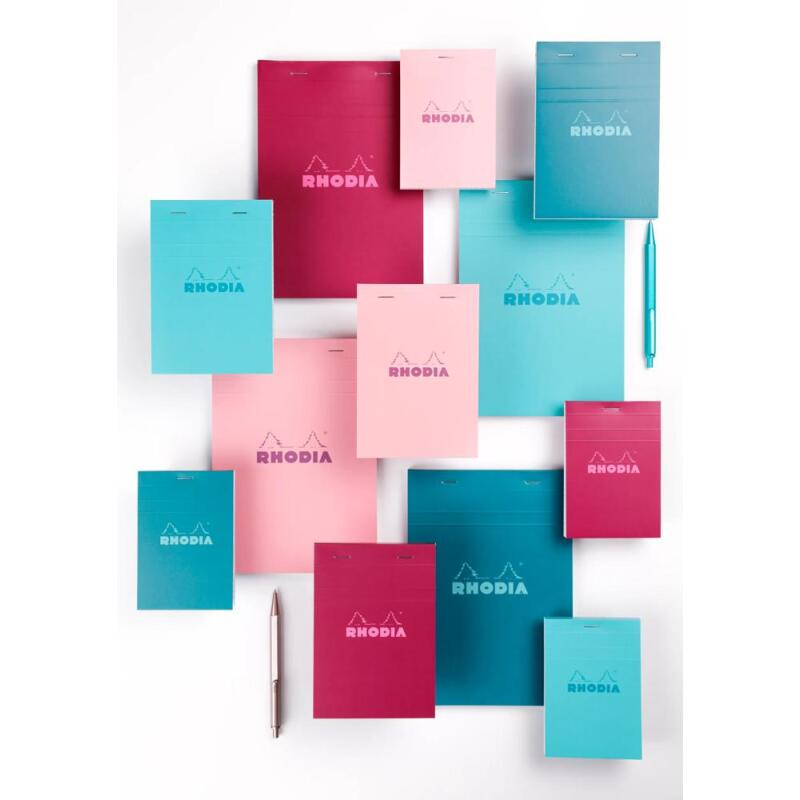 Rhodia bloc agrafé COULEURS N°12 5/5 80 feuillets microperforés, couvertures assorties - Assortis