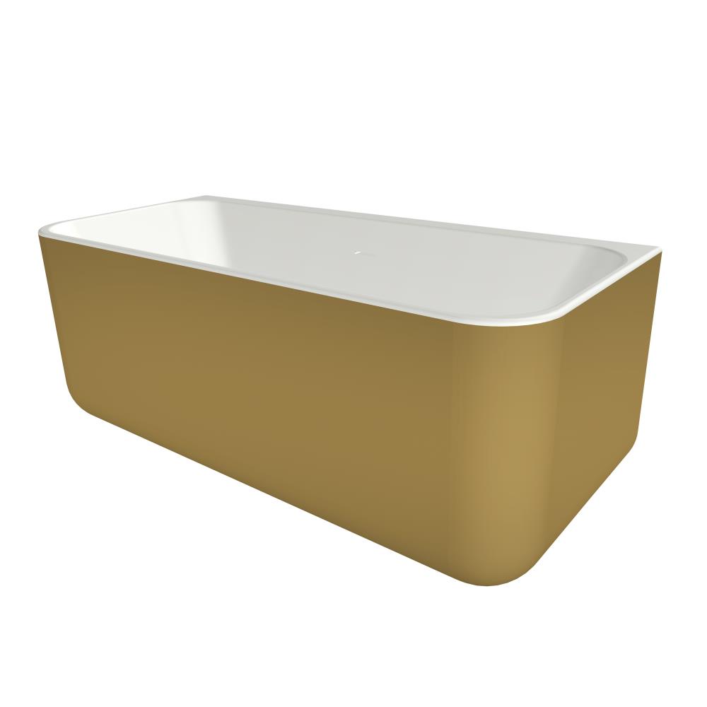 Xenz Guido half vrijstaand bad solid surface 160x70x65cm goud/wit