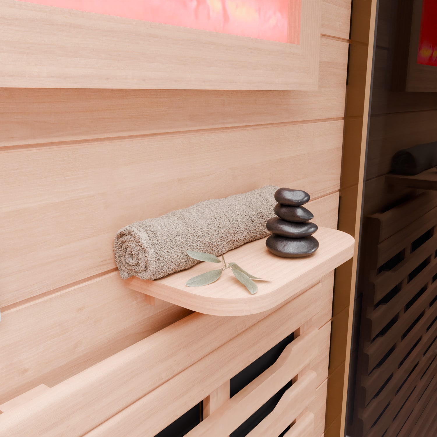 Dewello® Infrarotkabine Infrarotsauna KENORA 160x120 für 2-3 Personen aus Hemlockholz, Dual-Therm