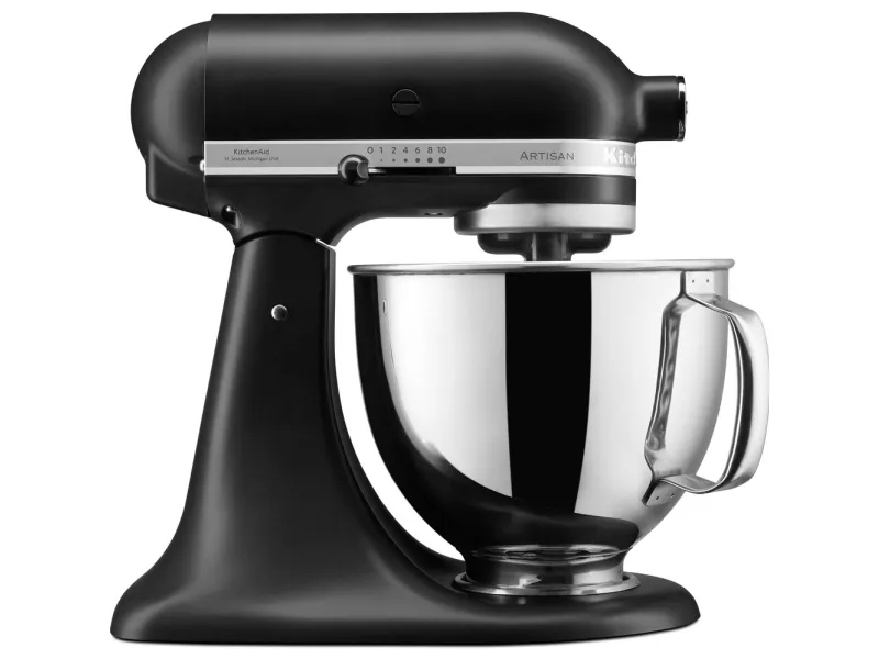 KitchenAid 5KSM125EBM, 4,8 L, Sort, Matte black, 220 rpm, 58 rpm, 220 rpm