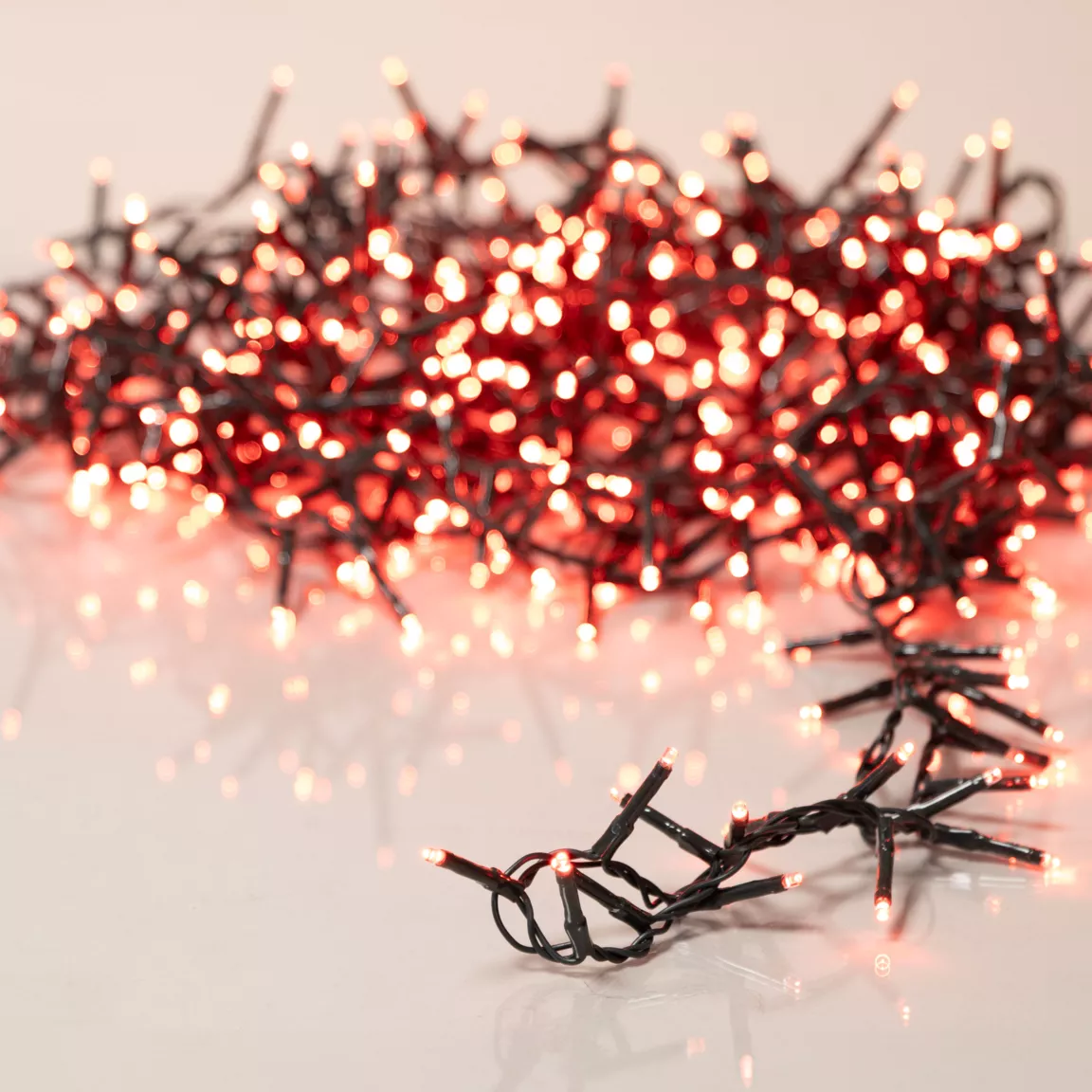 Guirlande lumineuse 22,5 m 1000 LED câble vert Luxe Rouge