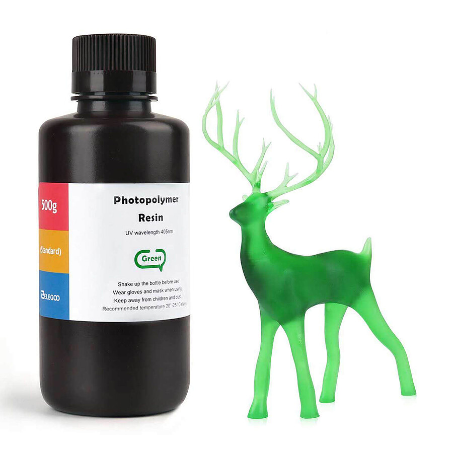 Elegoo Résine Photopolymère LCD ABS-Like Standard Vert - 1 000 g