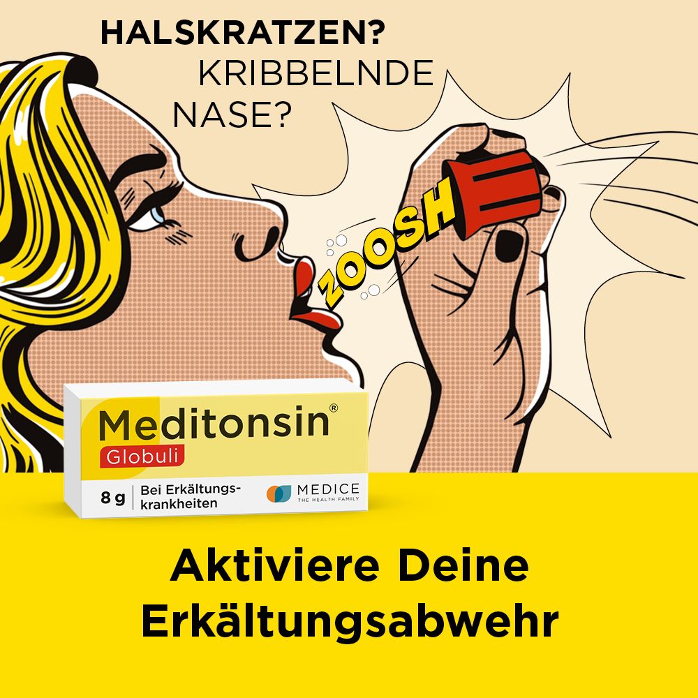 Meditonsin® Globuli bei ersten Anzeichen einer Erkältung