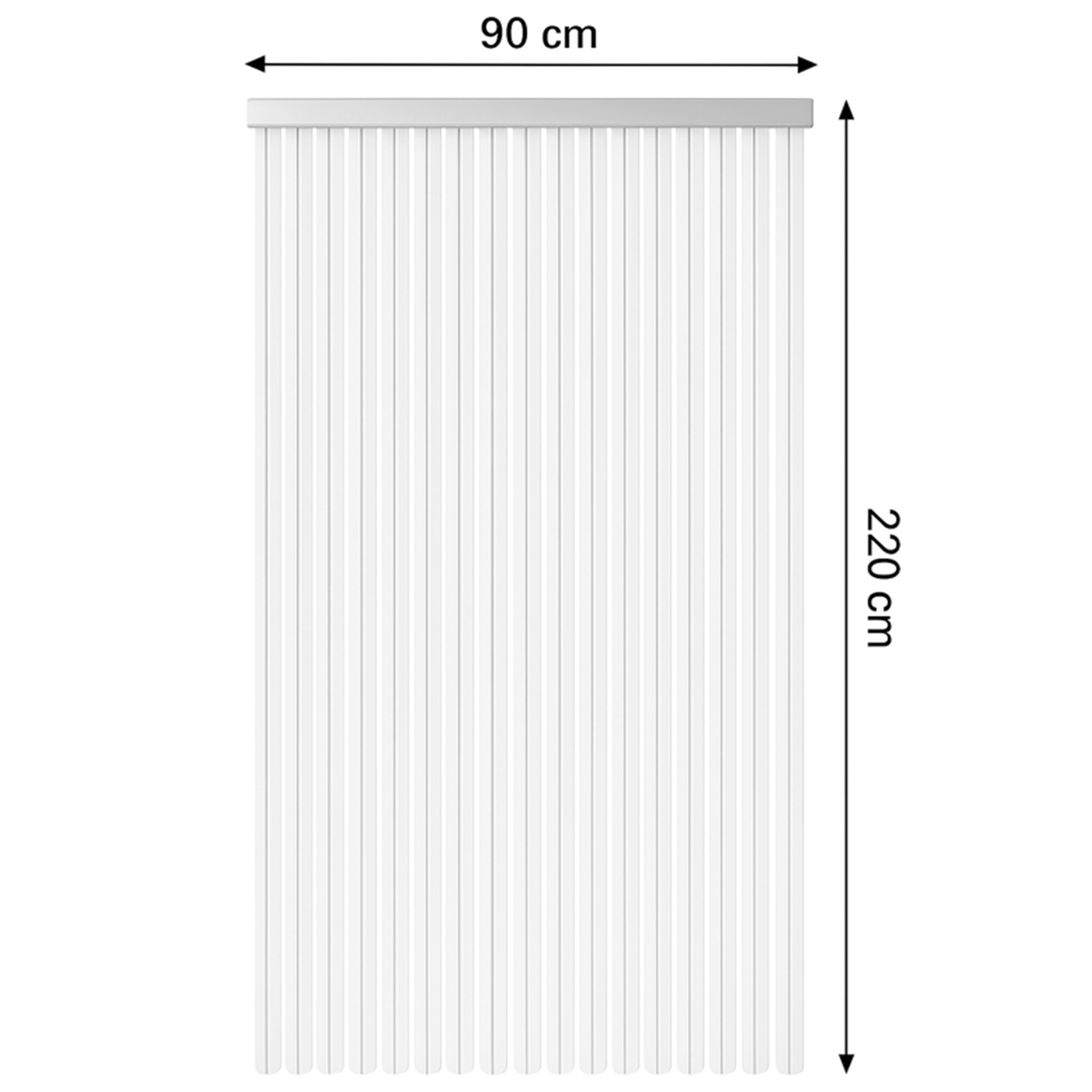 HEM 90 x 220 cm PVC deurgordijn - White