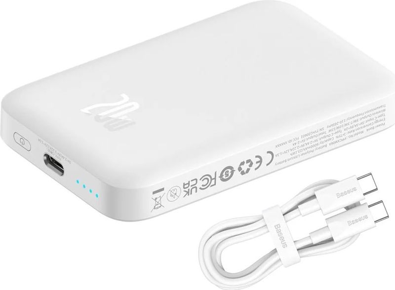 BASEUS - Mini Draadloze Powerbank - 6000mAh - Zwart