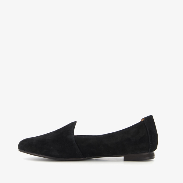 Hush Puppies leren dames instappers zwart