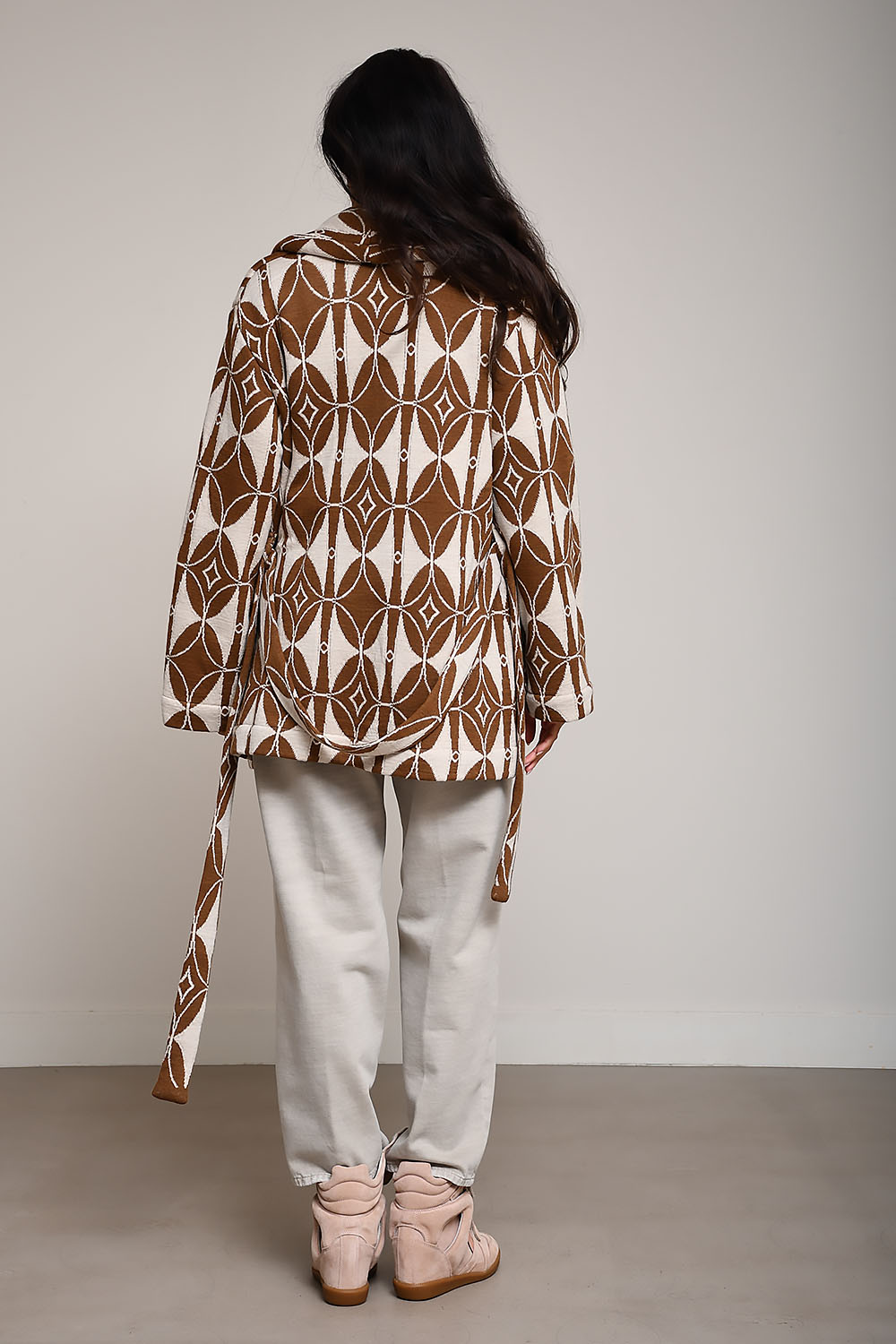 Luna col shawl wool kimono