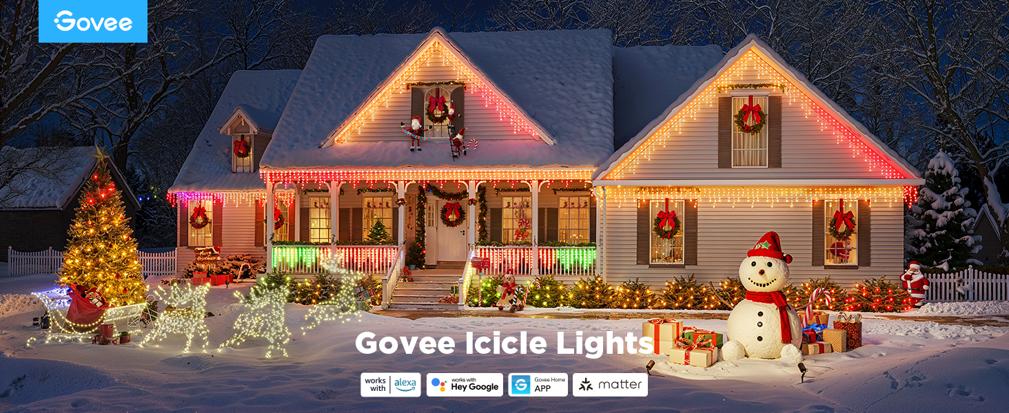 Govee - Icicle Ligths - 10M Udendørs Lyskæde