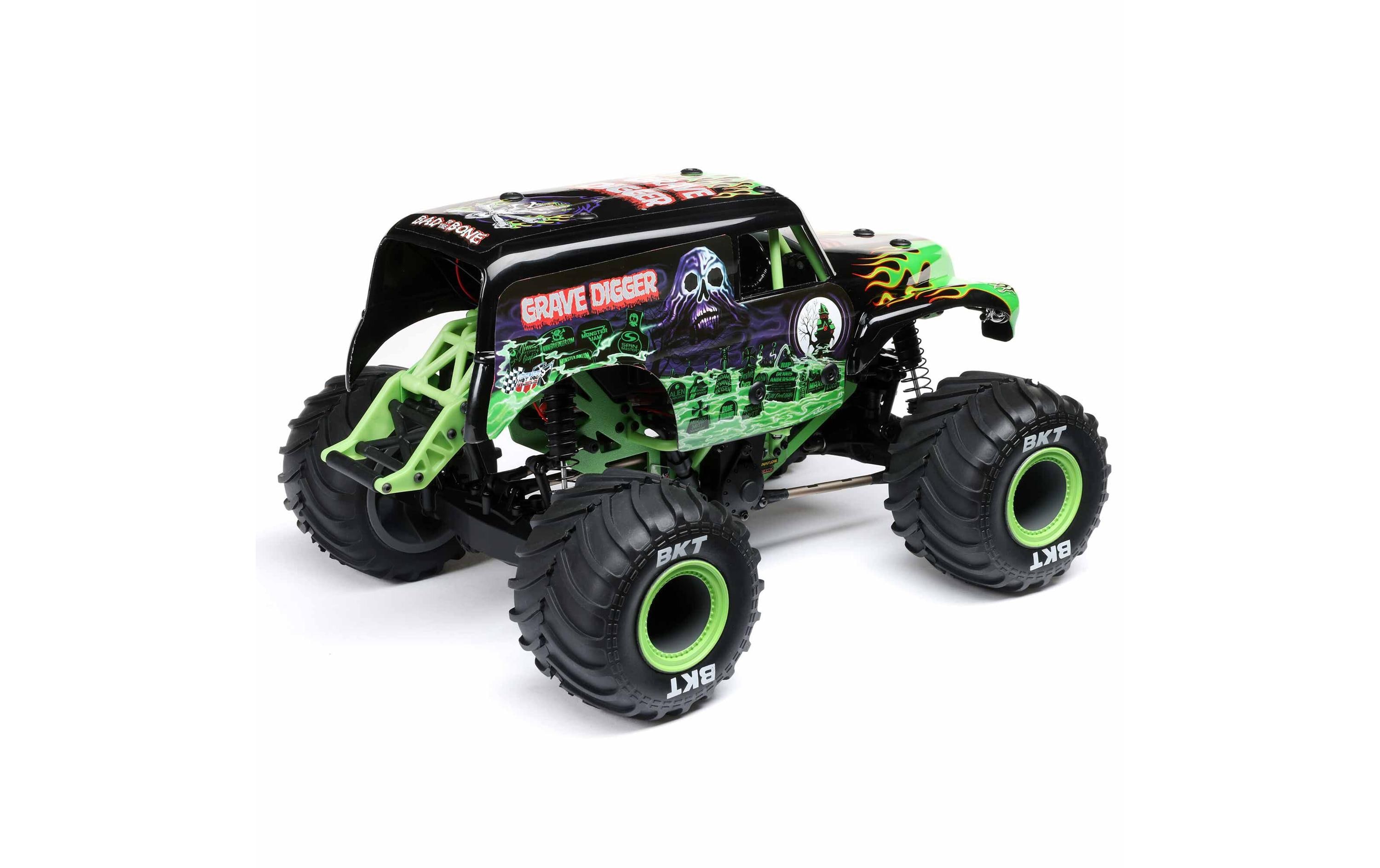 Monster Truck Mini LMT 4WD Grave Digger Grün RTR, 1:18<br>Vollwertiger Monstertruck mit Starrachsen im Mini-Format