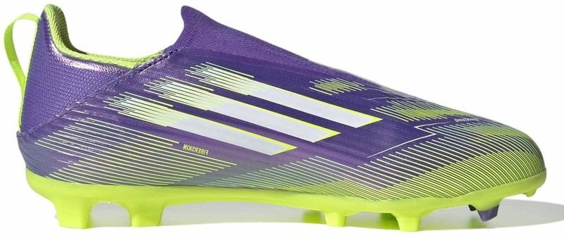 adidas Uniseks-Kind F50 LEAGUE Laceless Firm Ground Football Boots Kids, Purple Rush/Cloud White/Lucid Lemon, 30 1/2 EU