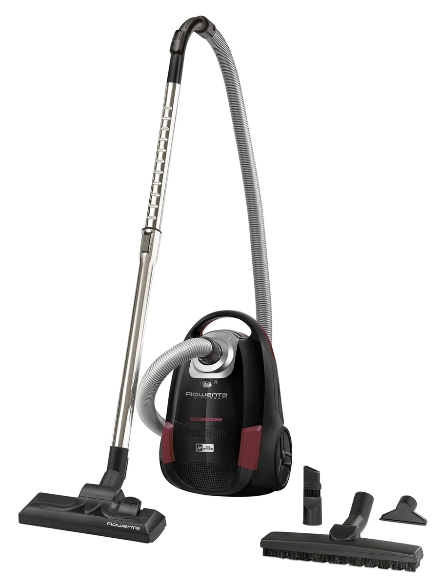 Aspirateur avec sac Cylindre de 2,5L 750W rouge noir Rowenta