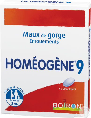 Boiron Homéogène 9 Maux De Gorge Et Enrouements 60 Comprimés À Sucer
