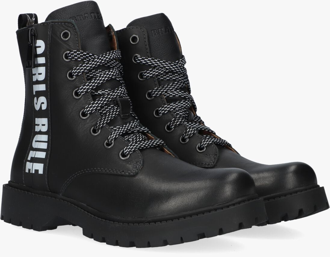 BRAQEEZ zwarte braqeez veterboots bobbi boot