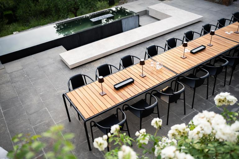 Houe Avanti tuintafel 153x98 Thermo Ash/Black
