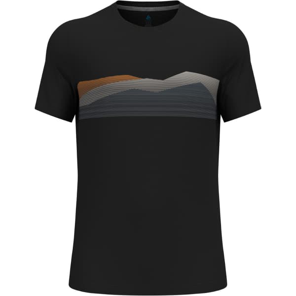 T-shirt running ODLO F-DRY RIDGELINE CREW NECK S/S BLACK/DARK SLATE