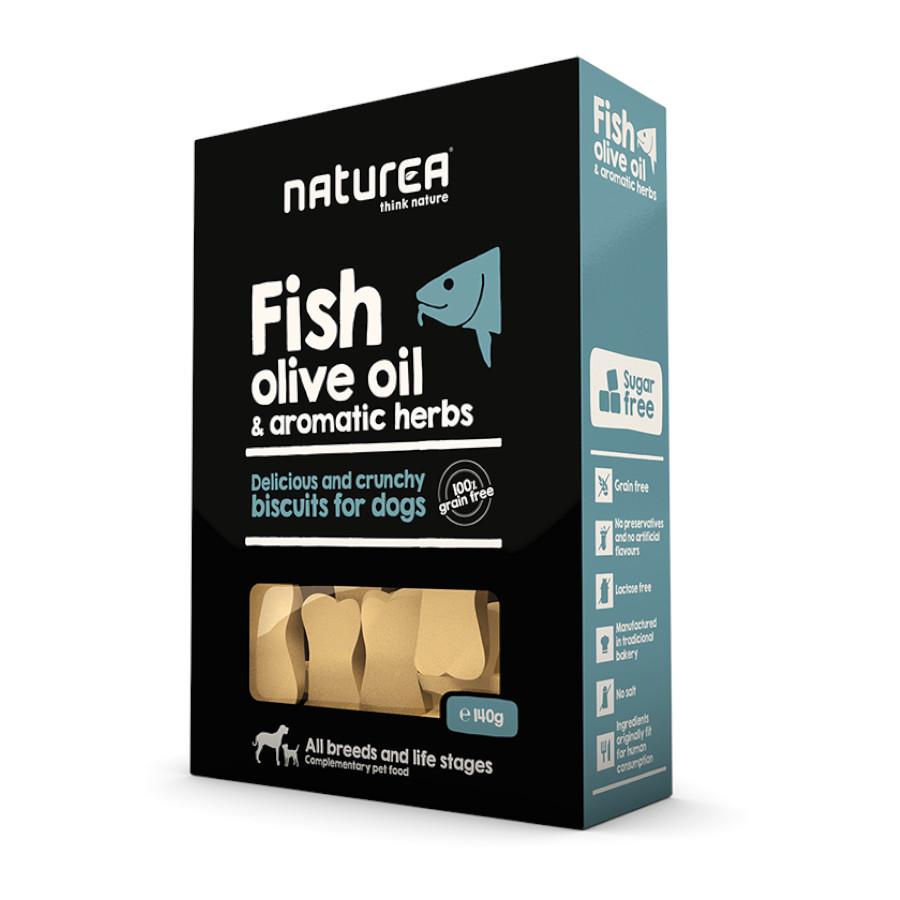 Biscoitos de peixe Naturea para cães