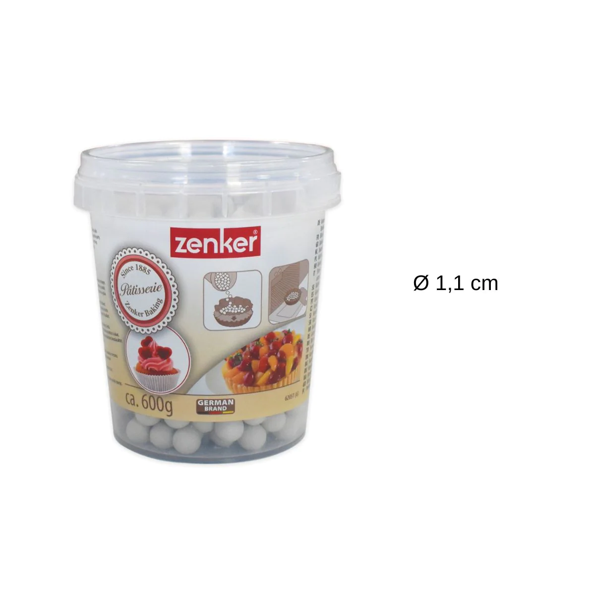 Billes de cuisson pour pâte sablée, pot de 600 grammes Zenker Smart Pa