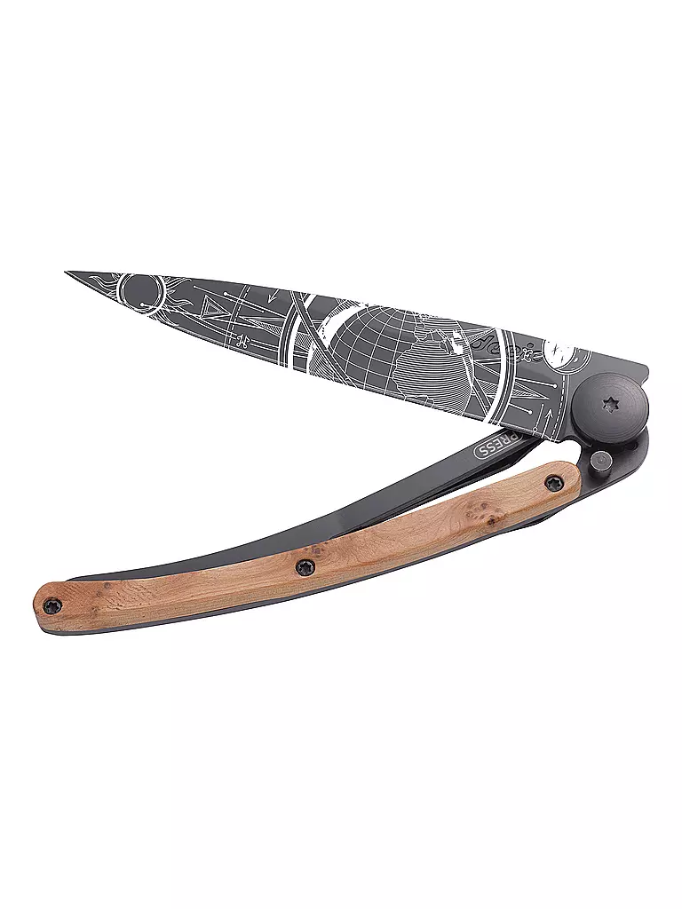 DEEJO Taschenmesser Wacholderholz Schwarz GLOBETROTTER 37G schwarz