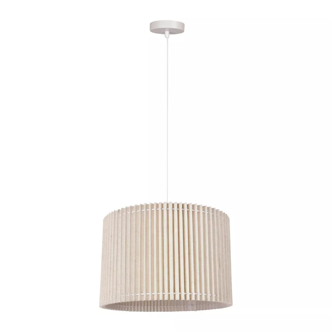 Suspension en lin plissée (D33 cm) Auréline Ecru