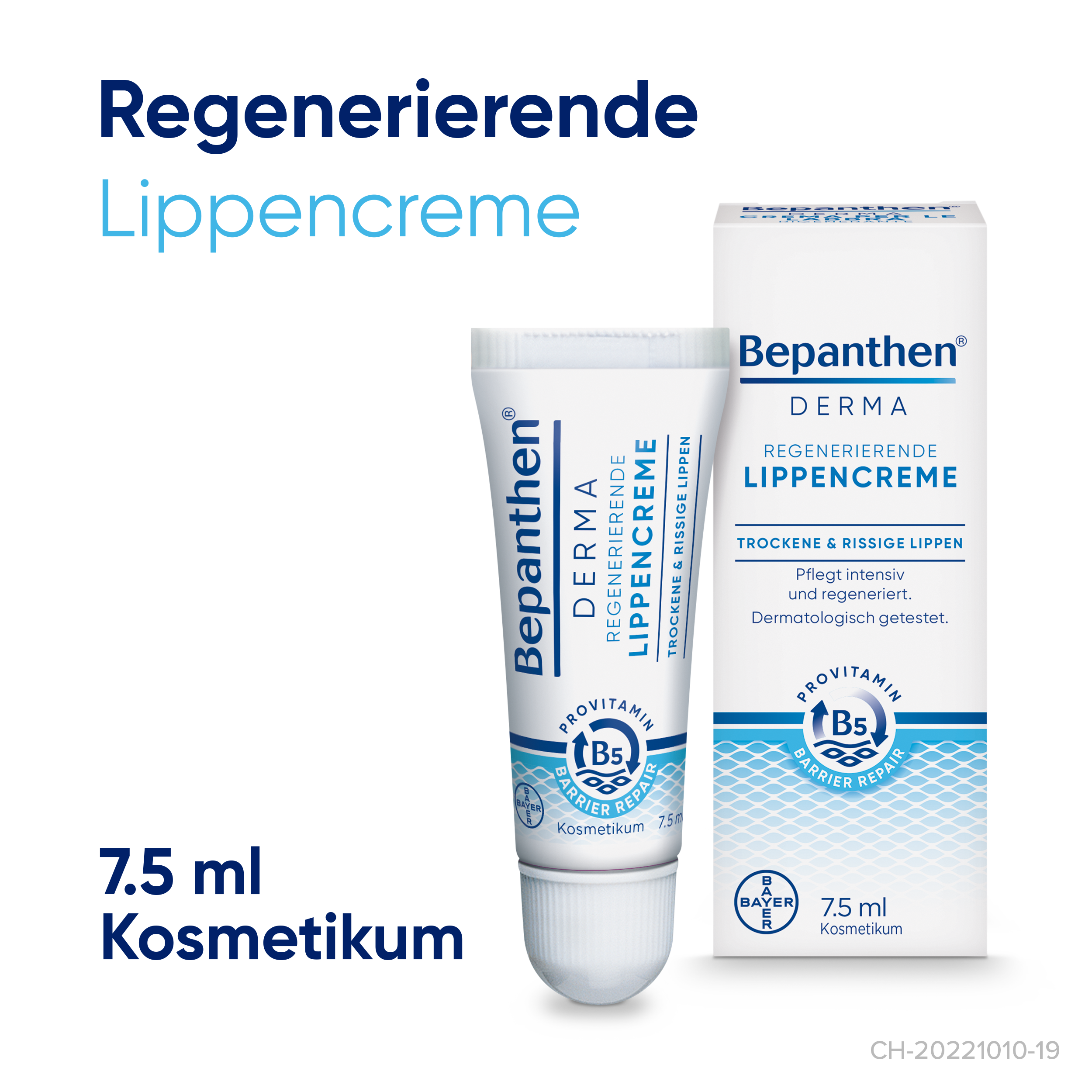 BEPANTHEN DERMA Lippencreme<br>7.5 ml, Tube, Creme, regenerierend