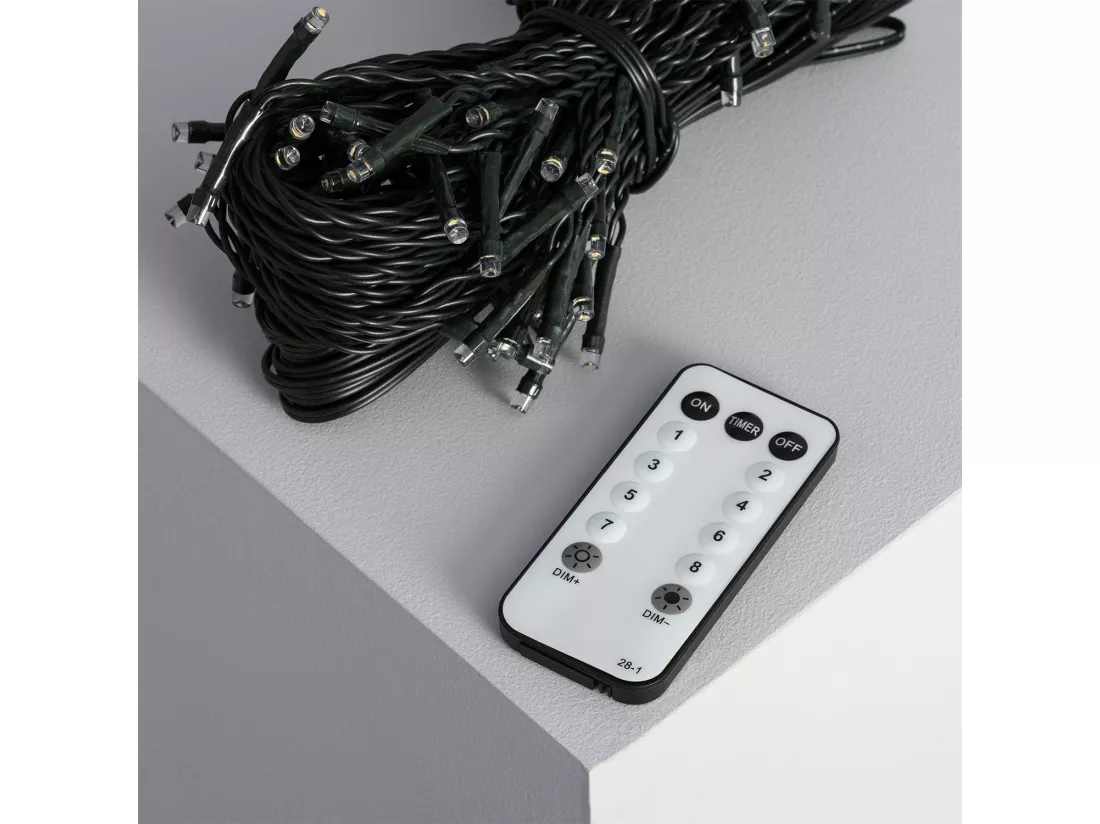 Rideau de Guirlande LED Dimmable 3000K Blanc chaud