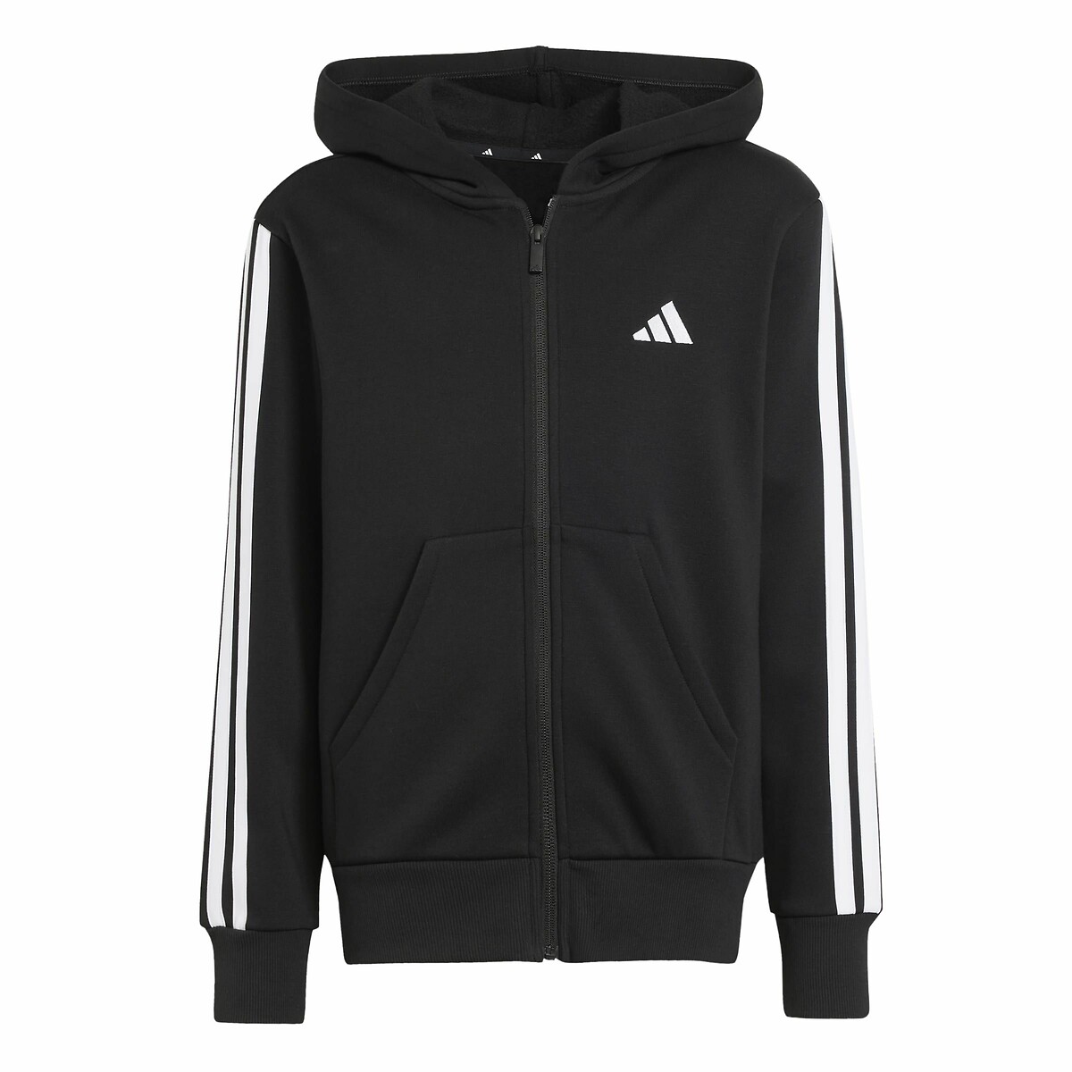 ADIDAS ROUPAS ESPORTIVAS<br>Suéter com zíper em fleece escovado