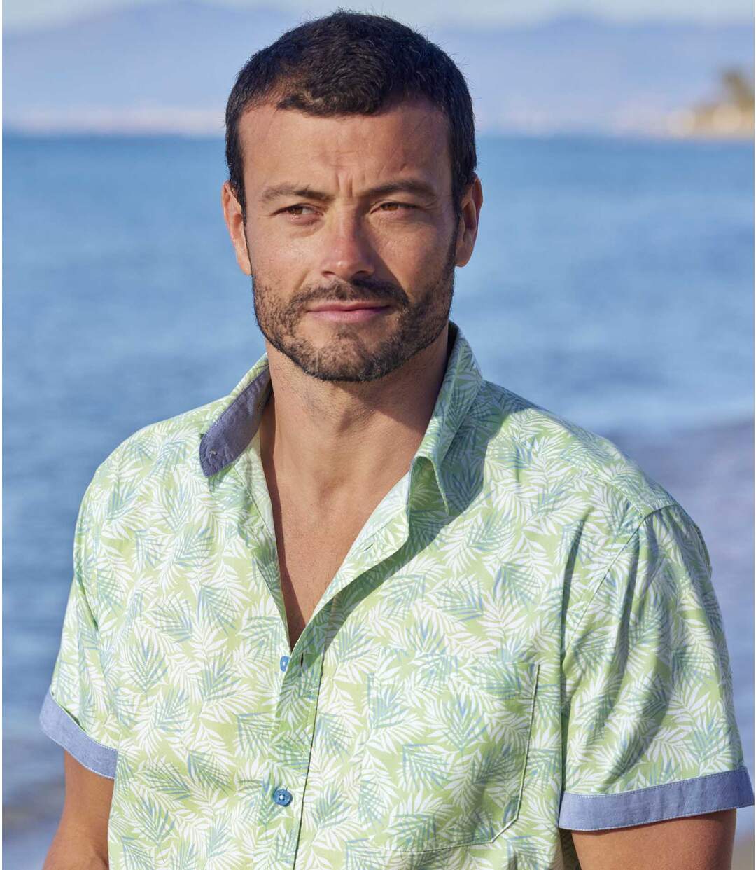 Chemise Hawaïenne à Motifs Palmiers