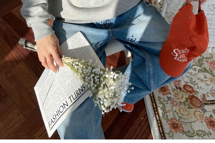 SeoulPop - Geruite Letters Sweatshirt