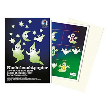 URSUS Nachtleuchtpapier, ca. 22 x 31 cm, 90 g/qm, 2 Blatt