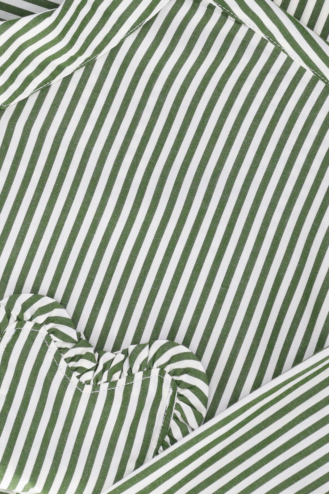 Groene gestreepte poplin blouse