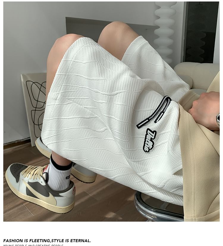 Priam - Mid Rise Plain Logo Shorts