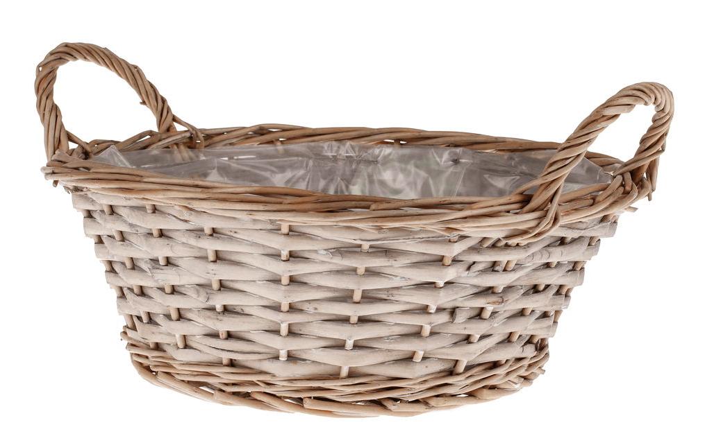 Weidenkorb Sachsen, 30.5 cm Braun/GrauNatürliches Pflanzengefäss
