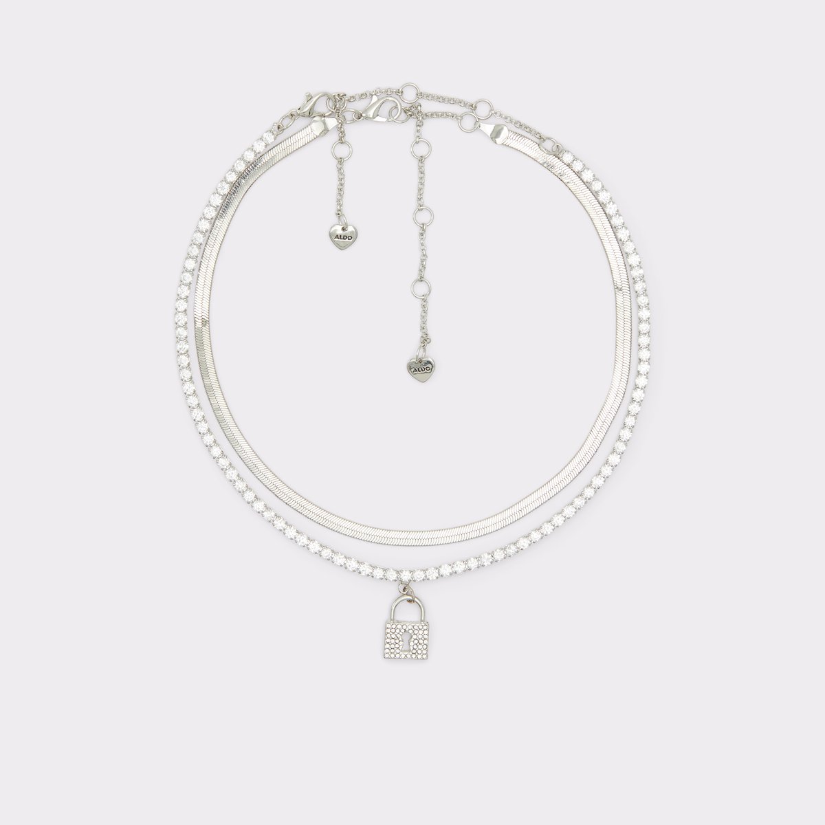 Rokku Silver-Clear Multi Women Necklaces