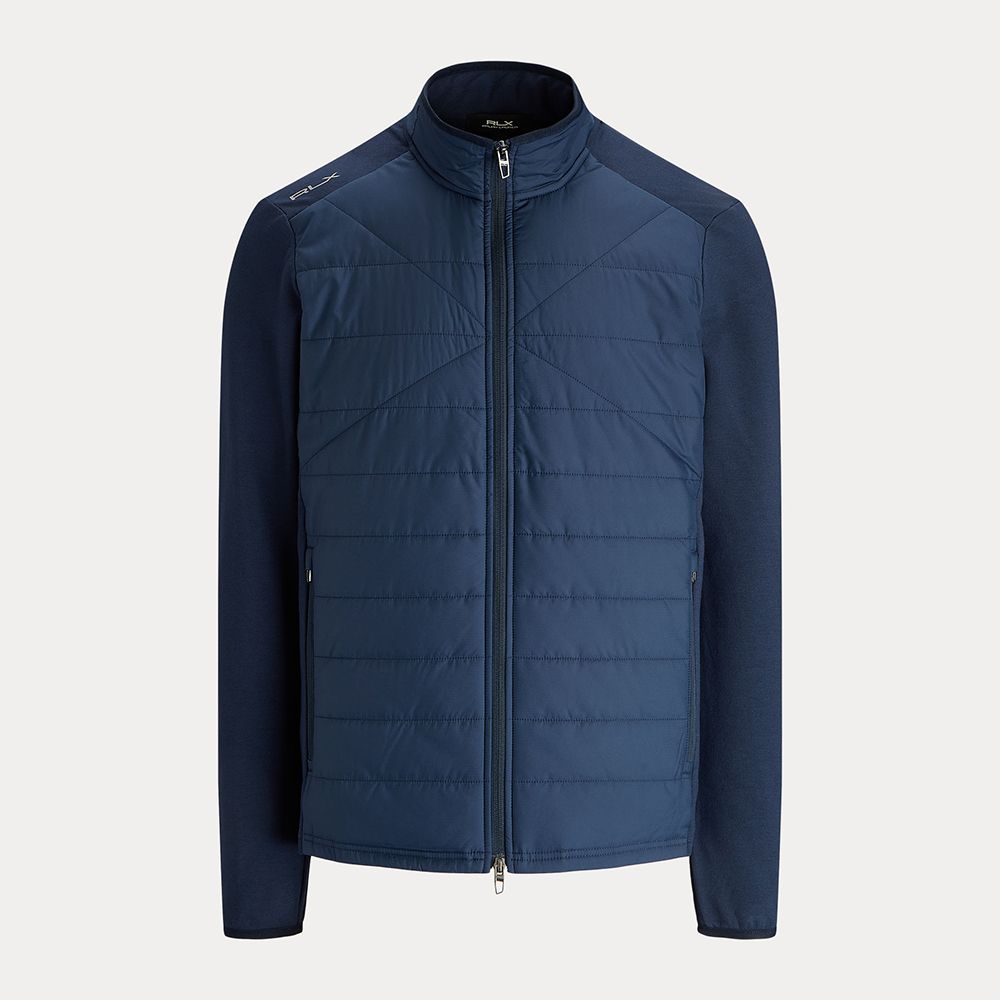 Hybrid Mockneck Jakke Herre Navy