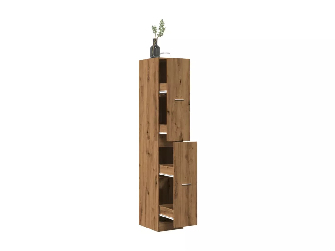 Armoire d'apothicaire chêne artisanal bois d'ingénierie