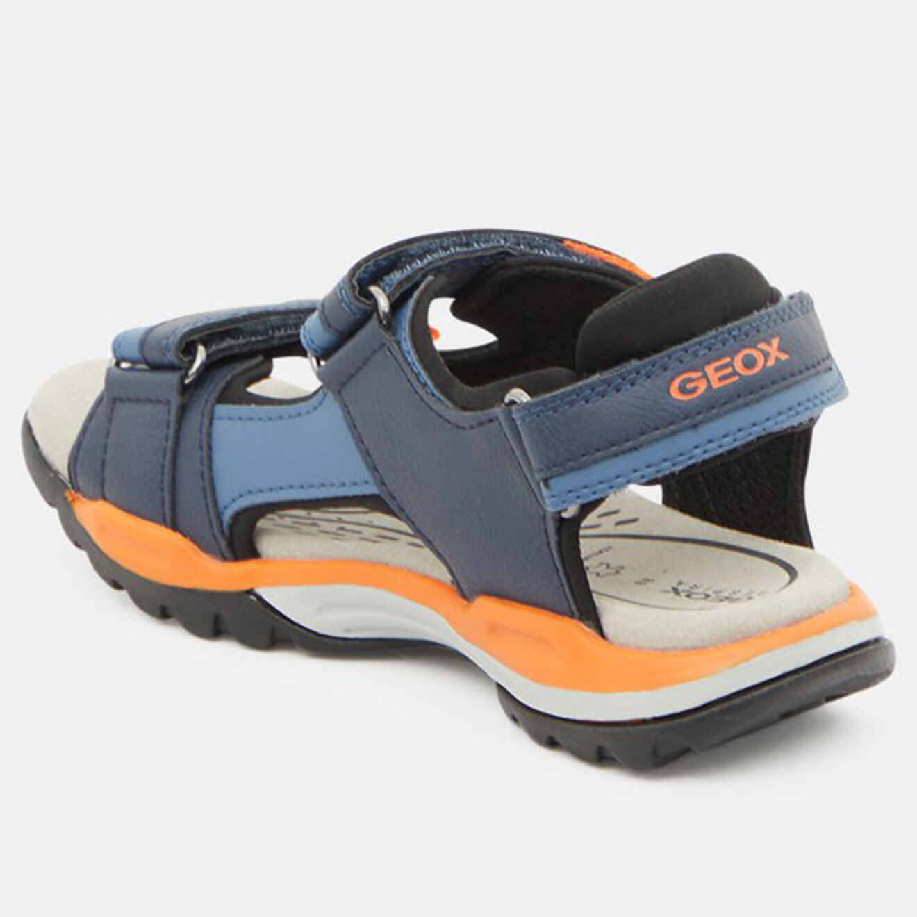 Geox Sandales Borealis à scratchs bleu/orange