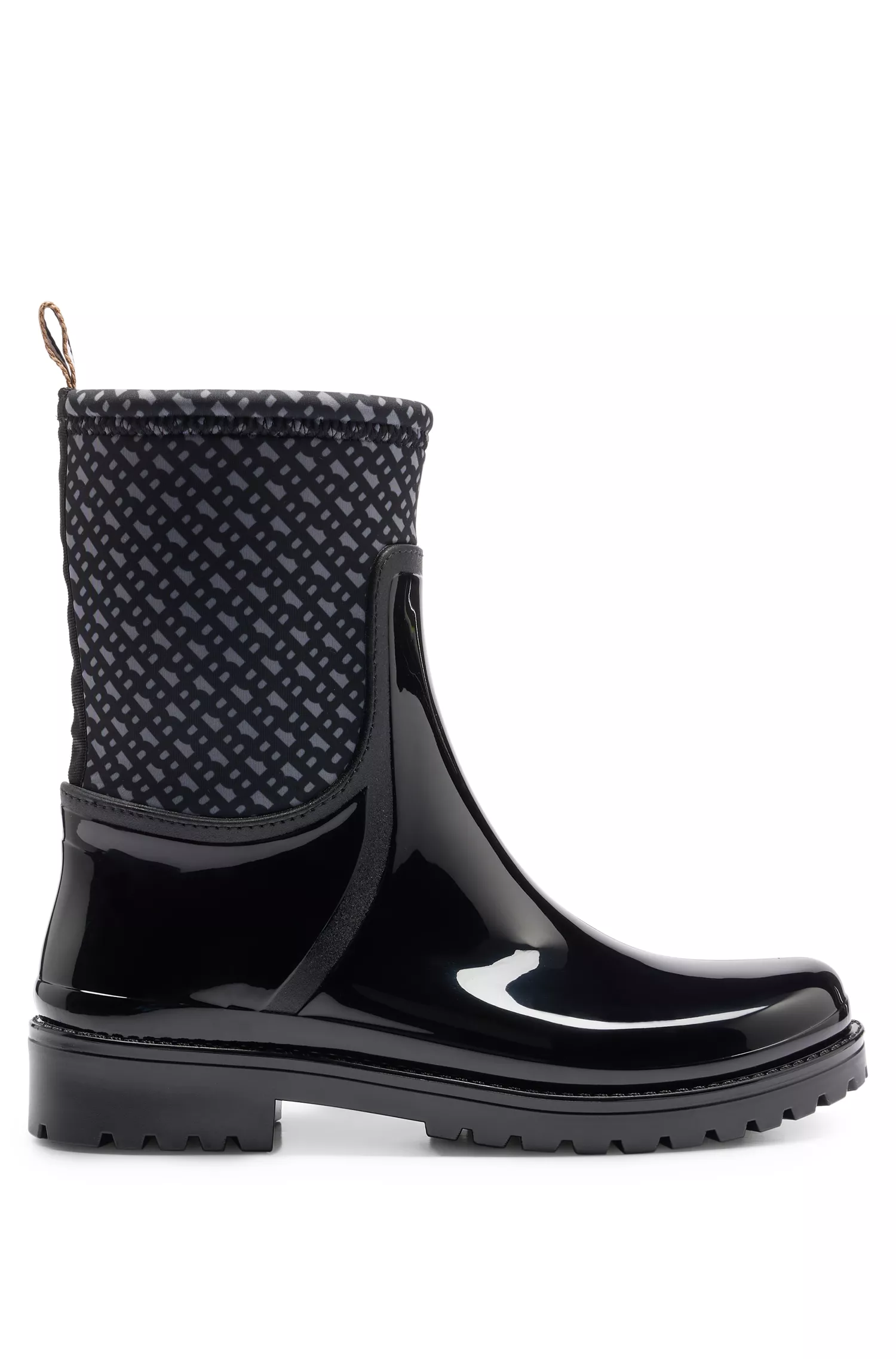 Botas BOSS Black-Rain com detalhes de monograma.