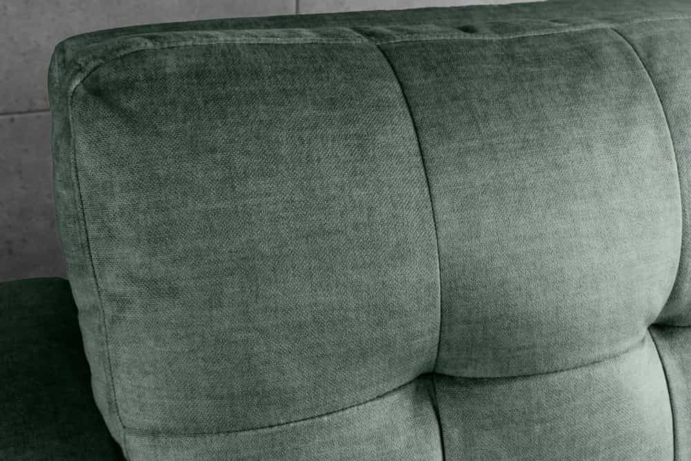 Ausziehbares Schlafsofa SMART 140cm moosgrün Vogue Velours Samt 2-Sitzer Nosagfederung