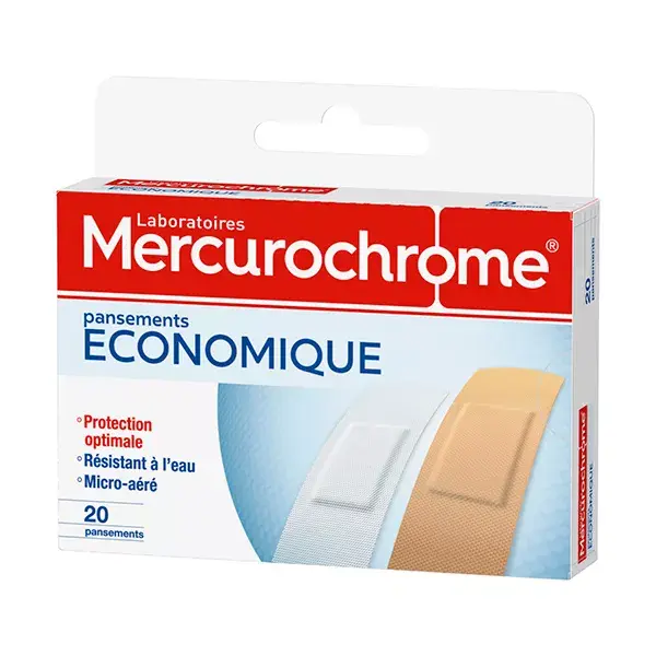 Mercurochrome Pansements Economique boite de 20