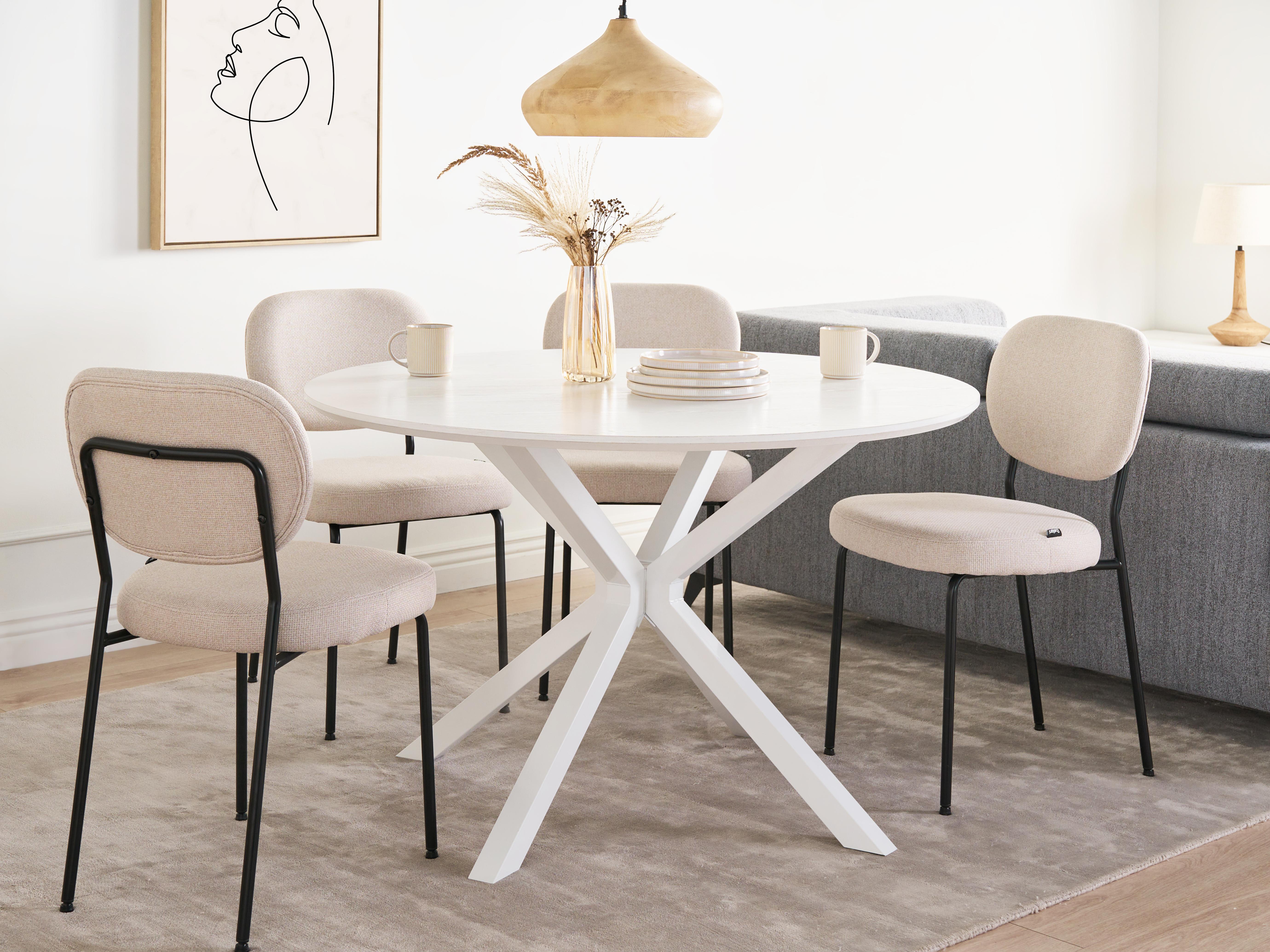 Eettafel FITZROY Wit 120 cm 120 cm