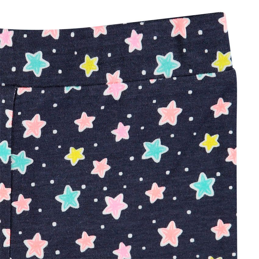 Pyjama en jersey print fille et bas étoilé - Rose